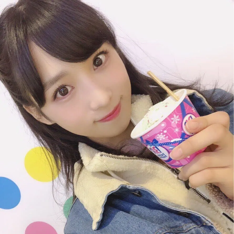 오구리유이 오구리 유이 AKB48 아이스크림 먹방 귀여운 여친짤 셀카 미소