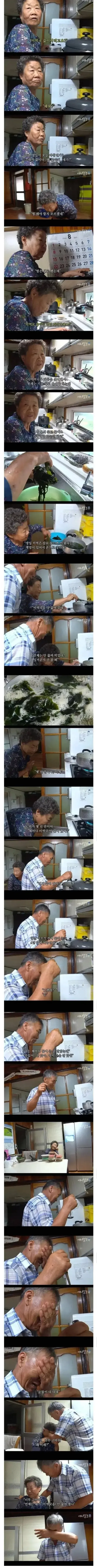 치매 할머니 끓여준 미역국 먹고 우는 할아버지 감동 슬픔