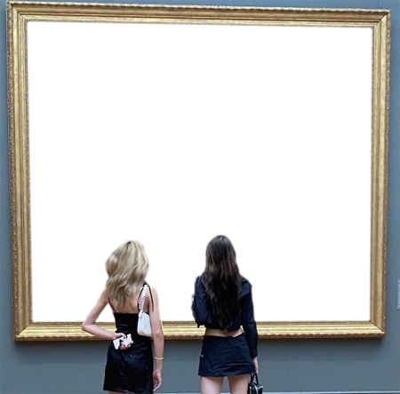 미술관 그림 감상하는 여자들 만능짤 생성기