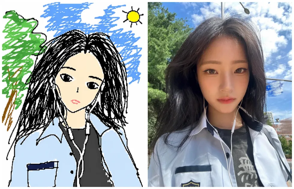 UNIS 유니스 방윤하 YUNHA 윤하 AI짤 하찮은프롬프트 5세대걸그룹 멤버맞히기