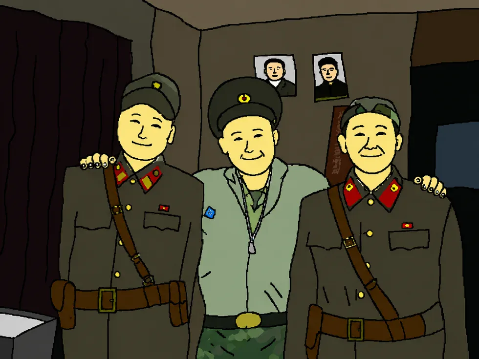 공동경비구역 JSA JSA 하찮은AI AI짤 AI프롬프트 한국영화 영화장면 명장면