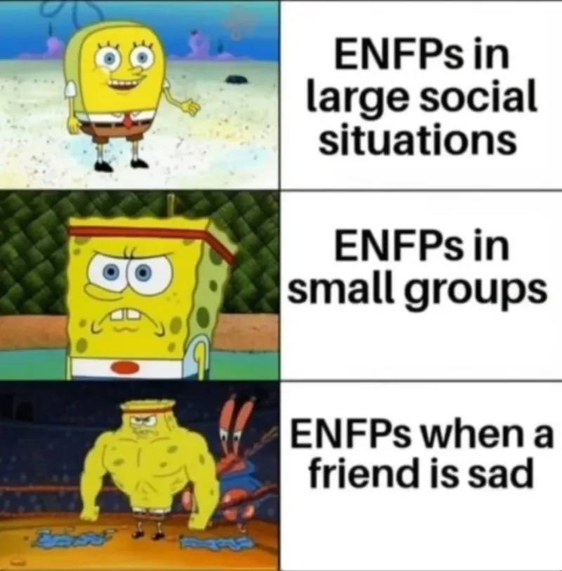 ENFP MBTI 엔프피 스폰지밥 성격 친구 의리 공감 위로